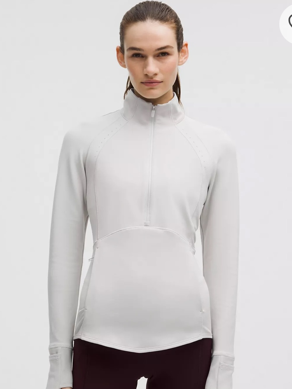 lululemon athletica white size 4 Quarter-Zip Performance Top